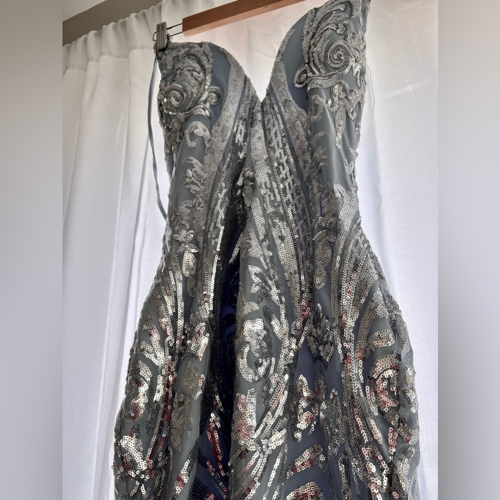 Blue Sequin formal dress